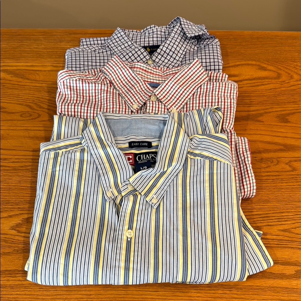 Chaps Men's Striped Shirts - Multi-Color